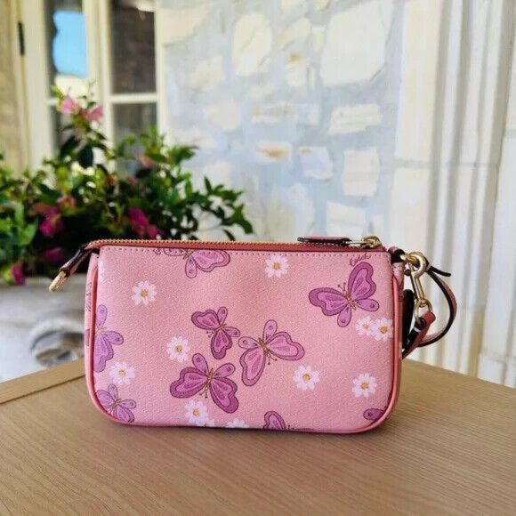 Coach Rowan Butterfly Leather Satchel/ Natalia Wallet Pink NWT Womens Authentic - Picture 12 of 15